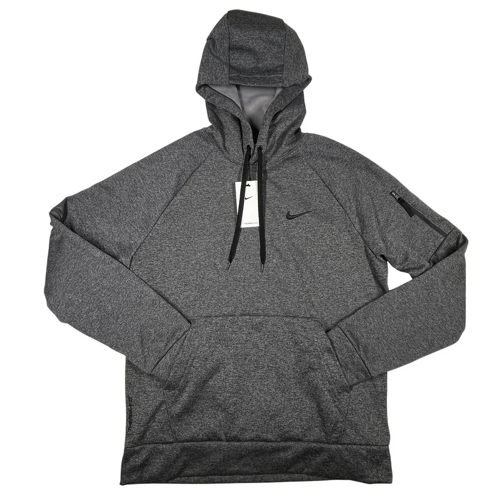 Nike Therma-Fit Training Hoodie Mens M Charcoal Athleisure Loungewear DQ4834-071